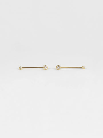 LONG BEZEL EARSTUDS